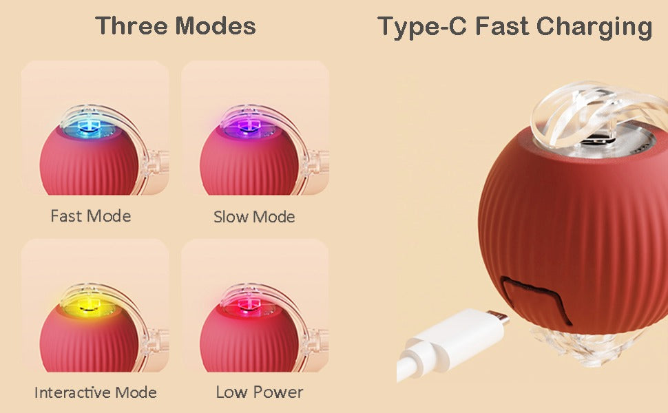 Interactive Smart Rolling Ball Toy for Pets
