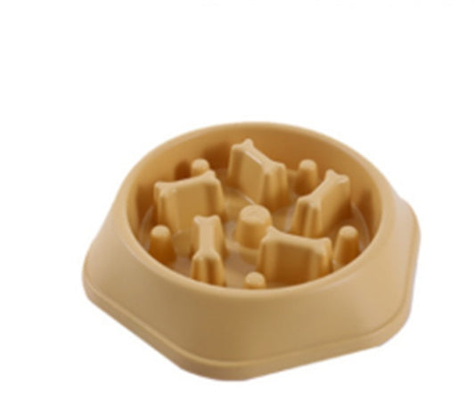 Bone Shape Anti-Choke Slow Feed Dog Bowl